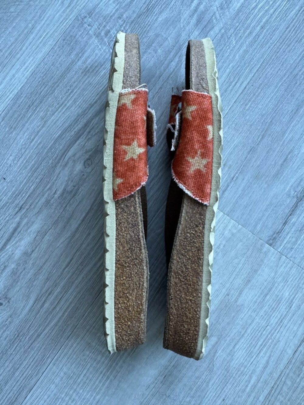 Birki’s by Birkenstock Madrid Orange Star Canvas Slide Sandals EU 38 US 7–7.5 - Picture 3 of 6